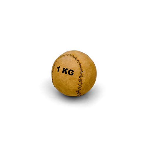 Vinex Balón Medicinal de Cuero pequeño y sólido - 1 kg - 13 cm