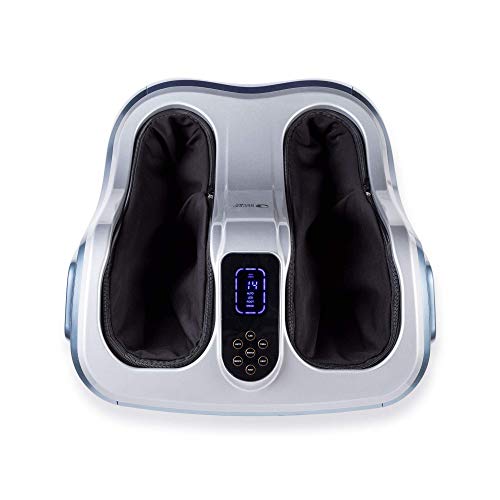 VITALZEN® PRO Masajeador de piernas - Azul (modelo 2021) - Masaje por amasamiento, presión - Reflexología podal, diseñado para aliviar el dolor y tensión muscular en pies, tobillos y gemelos