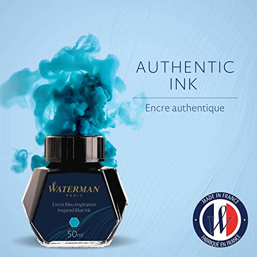 Waterman tinta para pluma estilográfica, azul inspiración, frasco de 50 ml