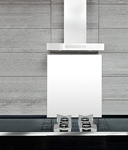 Wenko Panel Trasero de Cristal Blanco con protección contra Salpicaduras, Vidrio Templado, 0 x 70 x 60 cm