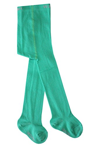 Weri Spezials Leotardos para bebés y niños para niños y niñas, lisos, de algodón menta, color menta, verde menta, 86 cm-92 cm