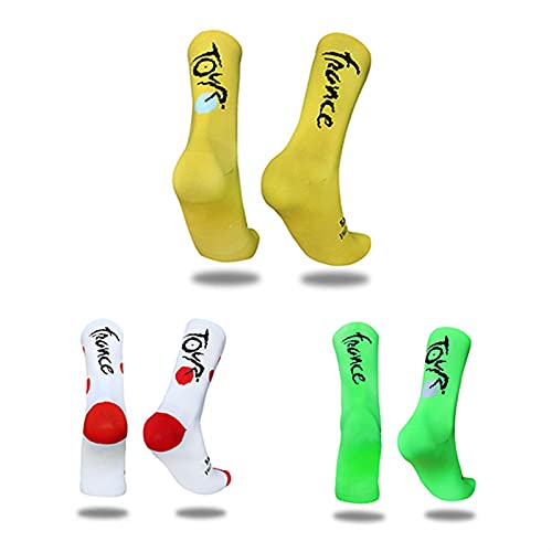 WERWER Calcetines Carta de Deportes Socks TROMPLETLE COMPRESSIÓN Pro ABOERIA Pro Competencia BICIS BICIS BICIS Hombres Socks Deportes (Color : D1 White, Size : For Adults)
