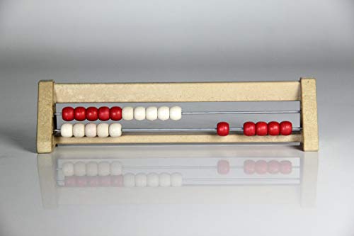 WISSNER® aktiv lernen - 20s Abacus rojo/blanco - RE-Wood®