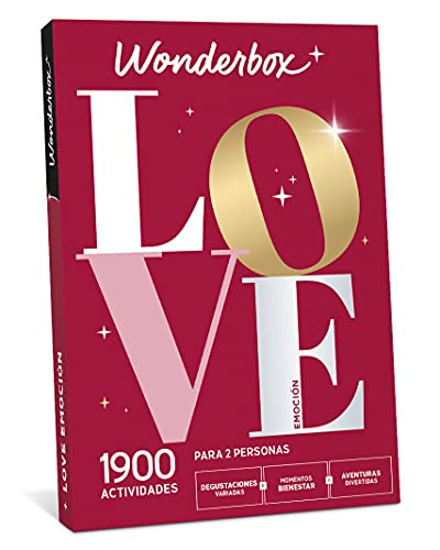 Wonderbox - Caja Regalo Love Emoción - Sorprende A Quien Amas, Regalos Originales Para Parejas, Ideas Regalo Mujer, Ideas Regalo Hombre, Vivir Experiencias Juntos.