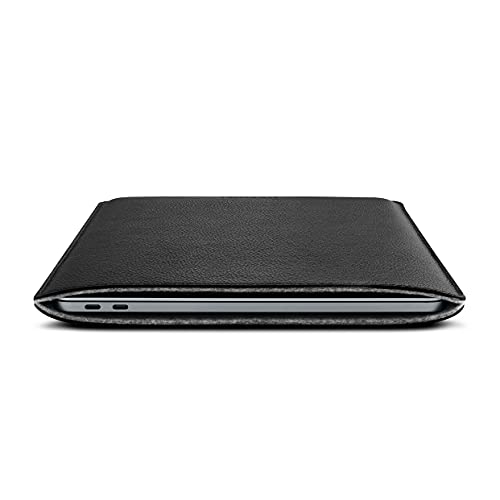 Woolnut Funda de Cuero MacBook 12 - Negro