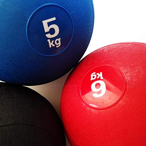 WXYZ Pelota Medicinal Balón Medicinal De PVC De Fitness Azul, Bola De Grand Slam Llena De Arena No Es Elástica, Adecuada para Todo Tipo De Lanzamientos, Entrenamiento Muscular 3 Kg, 5 Kg, 10 Kg