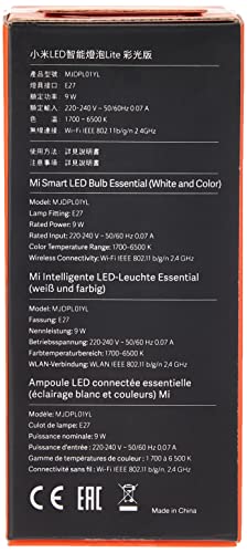 Xiaomi Bombilla inteligente MI LED SMART BULB ESSENTIAL WHITE AND COLOR - 9W - E27 - 950 LUMENES - 1700-6500K - WIFI - APP MI HOME