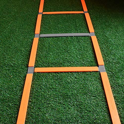 Xin Entrenamiento de fútbol Escalera, 5m 11 peldaños de Escalera Tren Velocidad Agilidad Ejercicio de Entrenamiento de Gimnasio Saltar escaleras, Pasos de Velocidad Escalera obstáculo Doble propósito