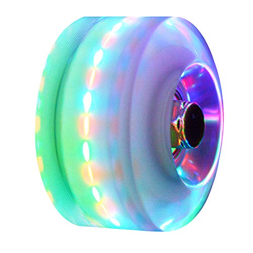 Xpccj 4 ruedas de patinaje con luz luminosa, para exteriores, para patinaje y patinaje