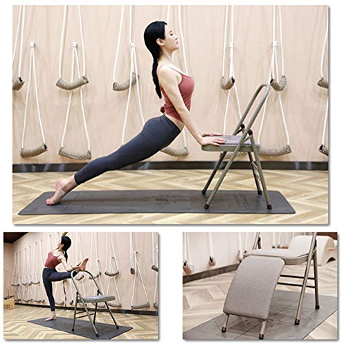 XWJJ Silla de yoga Iyengar, plegable, multifunción, para yoga, uso profesional, para la circulación sanguínea, promueve el sueño,