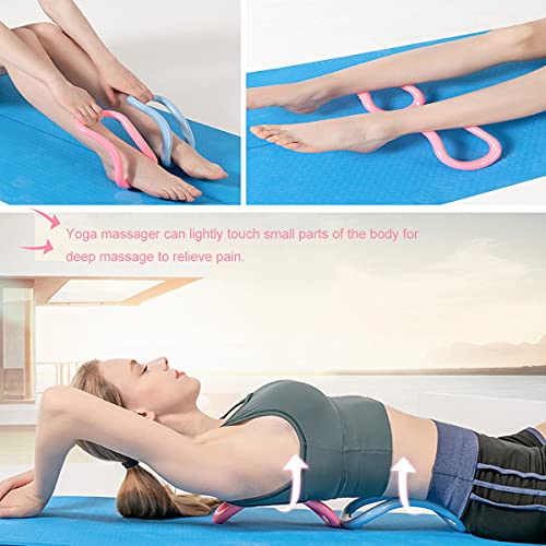 Yoga Ring,Forreen 3 Piezas Anillo de Pilates Anillo de Yoga Aros de Pilates Gym Equipment Accesorios de Yoga para Estiramiento Entrenamiento Masaje Muslo y Pantorrilla