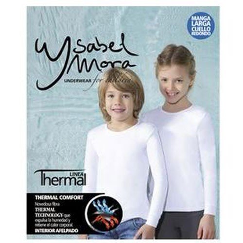 YSABEL MORA 511-70300-BLANCO-10 - Camiseta NIÑOS Termal Niñas Color: Blanco Talla: 10