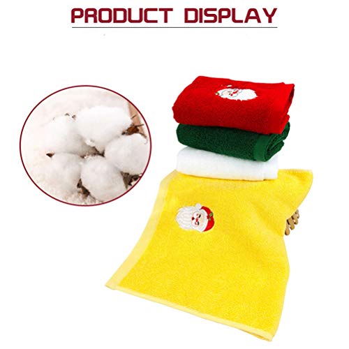 Yunobi Juego de 2 toallas de mano de Navidad, 100% algodón puro toallas de Navidad, diseño de bordado, toallas de lavabo para baño, cocina decorativa