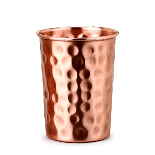 Zap Impex Juego de 2 vasos martillados de cobre puro y cobre