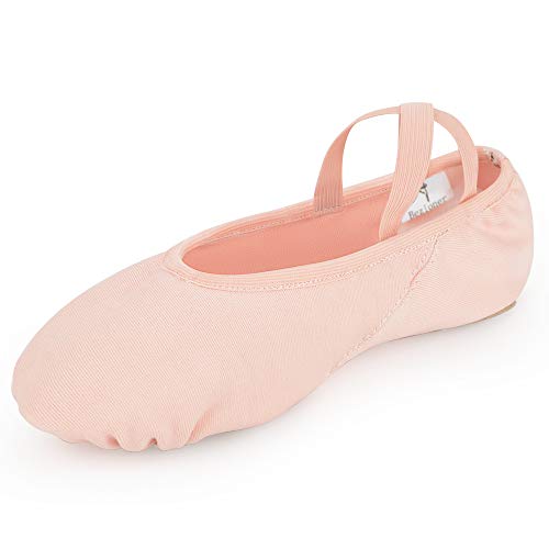 Zapatillas de Danza Elástico Media Punta Zapatos de Ballet Baile Suela Partida de Cuero para Niñas y Mujer 41