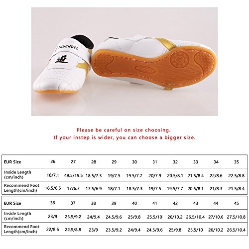 Zapatillas de Taekwondo Cómodos Antideslizantes Zapatillas Deportivos de Taekwondo Kung Fu Tai Chi ( tamaño : 35-225mm )