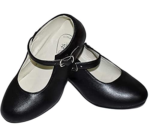 Zapato Flamenco Baile sevillanas niña,Mujer Negro 23