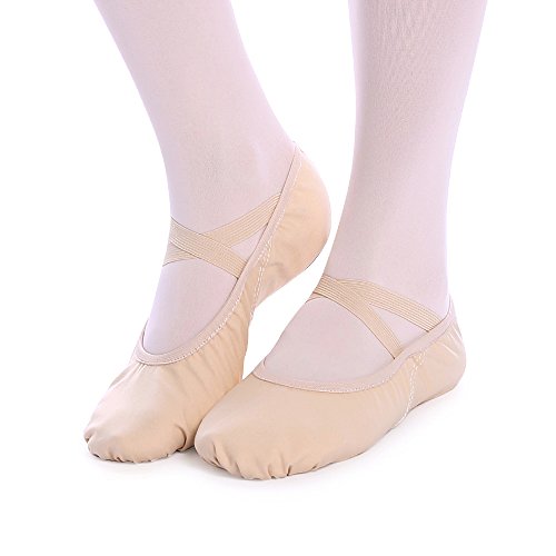 Zapatos de ballet tallas 25 - 44, 16 - 28 cm, rosa vivo, para el gimnasio o yoga, (rosa claro), EU35