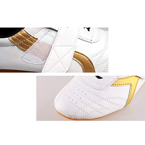 Zapatos de Taekwondo Zapatos de Suela Suave de Cuero de PU para Ejercicio de Gimnasio Taichi Entrenamiento(38)