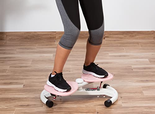 ZEN SHAPER® ZIGZAG Plataforma Fitness Giratoria -Rosa (modelo 2021) -Acondicionamiento corporal estético - Mejore su postura, el equilibrio y la resistencia corporal – Reflexología de pie