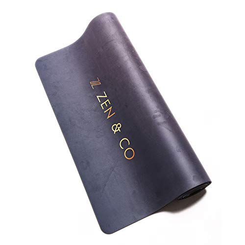 Zen&CO colchoneta de Yoga, material y textura ante gamuza, diseño original, ideal para ejercicios como Yoga, Pilates, Bikram, Ashtanga (183cm x 61cm x 4mm) (montaña)