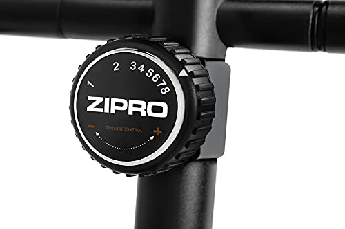 ZIPRO Bicicleta elíptica para Casa Shox RS, Entrenador eliptico, LCD Pantalla, sensores de Pulso, Ajuste de Resistencia, 120kg