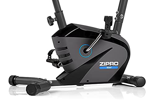 ZIPRO Bicicleta estática para Casa BEAT, entrenador eliptico, LCD Pantalla, sensores de pulso, ajuste de resistencia, 120kg