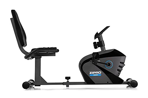 ZIPRO Bicicleta estática para Casa VISION, entrenador eliptico, LCD Pantalla, sensores de pulso, ajuste de resistencia, 120kg