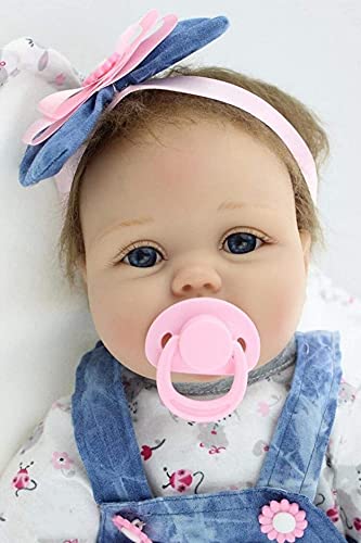 ZIYIUI Bebes Reborn 22 Pulgadas 55cm Realista Muñecas Reborn Niña Suave de Silicona Vinilo Recién Nacido Bebé Hecho a Mano Juguetes de muñeca