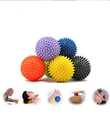 Zsh - Bola de masaje con forma de espina para entrenamiento de erizo, bola de masaje de palma, masaje muscular, relajación muscular, yoga, fascia, 7,5 cm, B