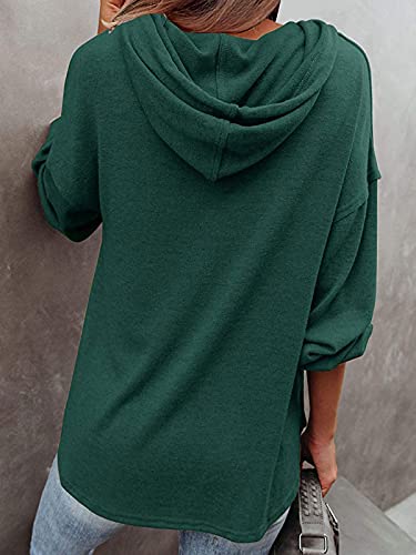 ABINGOO Mujer Sudaderas con Capucha Casual Sudadera Manga Larga Sweatshirt Suelto Oversize Invierno Otoño Suéter Pullover Tops(Verde,XL)