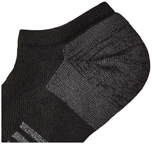 Amazon Essentials 6-Pack Performance Cotton Cushioned Athletic No-Show Socks Calcetines, Negro, 38.5-46, Pack de 6