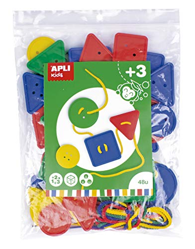 APLI Kids 17492 - Botones ensartables 48 u. - Actividad educativa