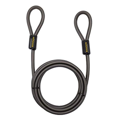 Cable de Seguridad de Bucle Doble, Cable de Antirrobo, Cable de acero (10mm) 120cm