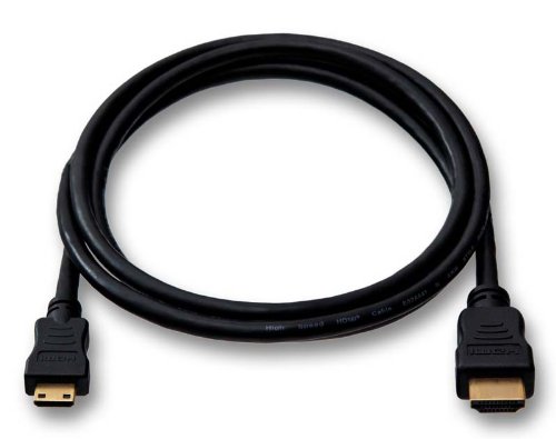 Cable HDMI para cámara digital Canon EOS 600D | Mini C | Chapado en oro | Longitud de 1,5 m