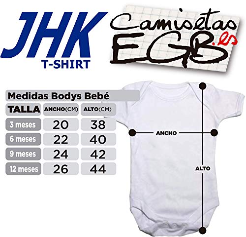 Camisetas EGB Body Bebé Seat 600 ochenteras 80´s Retro (Rojo, 6 Meses)