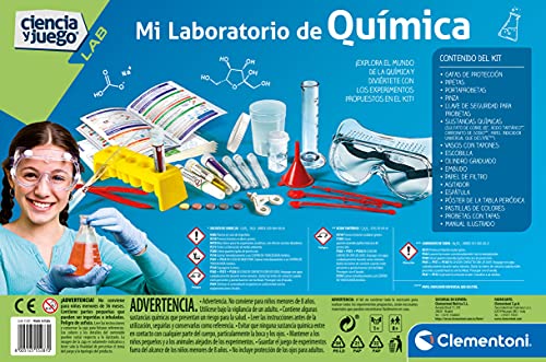 Clementoni - Mi Laboratorio de Quimica - juego científico a partir de 8 años, juguete en español (55287)