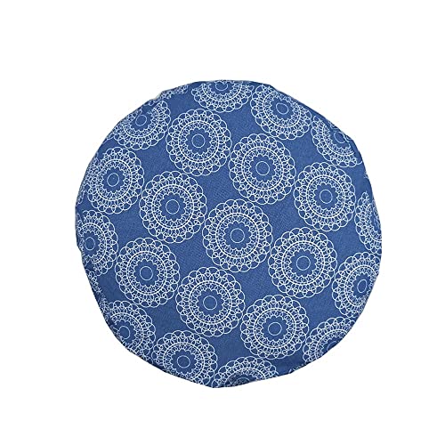Cojín Zafú"Mandalas blue"- Cojín para Meditación – Cojín para Yoga – 100% algodón y cáscara de sarraceno – funda lavable – diseño exclusivo