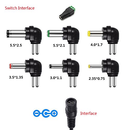 Gutreise 30W universal Power Supply Adapter 3V-12V AC/DC adaptador Fuente de alimentación conmutada 8 Adaptor Plugs con Puerto USB 5V 2,1A