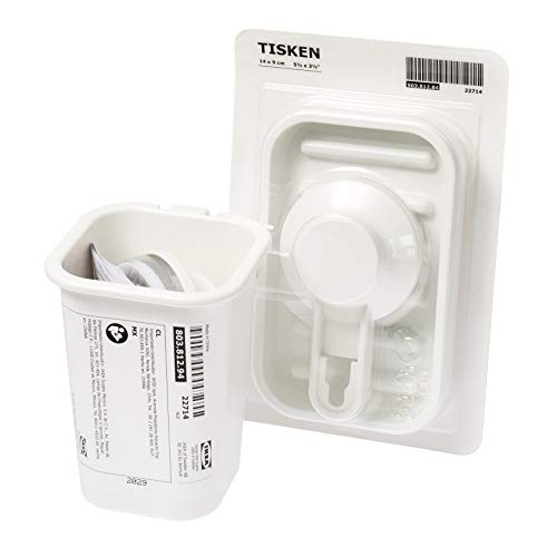 Ikea TISKEN - Jabonera y soporte para cepillo de dientes, color blanco