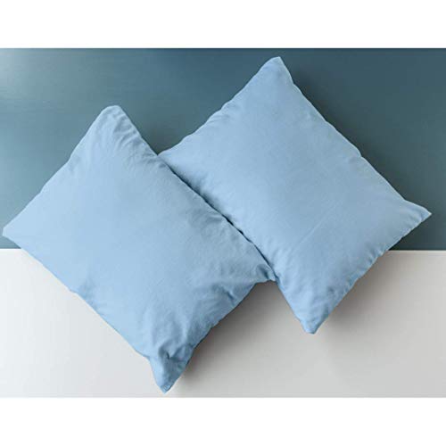 Kotton Culture 600 Thread Count Pillowcases Standard, 100% Long Staple Egyptian Cotton Set of 2 Pillow Covers 50 X 75 Cm, Soft Luxurious and Breathable, Sky Blue