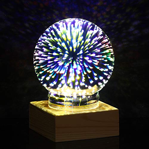 LaDicha Stem Actualización De La Bola De Plasma De La Esfera De La Luz De Cristal Magic Crystal Desk Lámpara Globe Laptop Decor