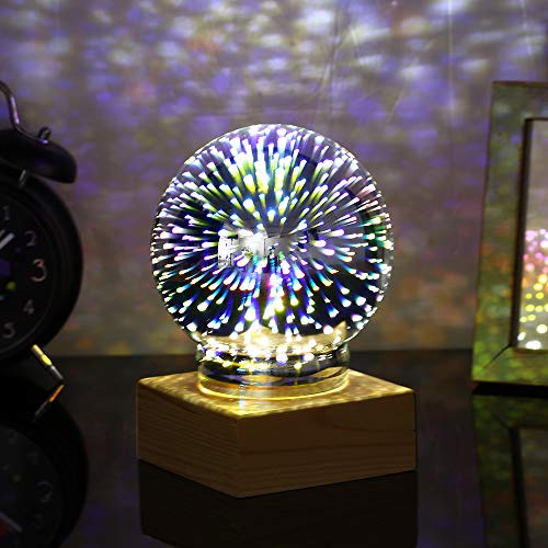 LaDicha Stem Actualización De La Bola De Plasma De La Esfera De La Luz De Cristal Magic Crystal Desk Lámpara Globe Laptop Decor