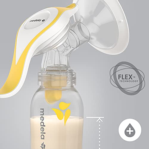 Medela Extractor de leche manual Harmony - Diseño suizo compacto con embudos PersonalFit Flex y tecnología Medela 2-Phase Expression