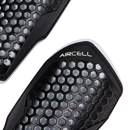 Mitre Aircell Speed Slip Football Shin Pads - Black/White, Medium