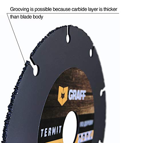Multi Wheel GRAFF® Termit Disco de Corte para Amoladora 115mm / 125mm, Corte Fino de Madera, Laminados, Plástico (115 mm)