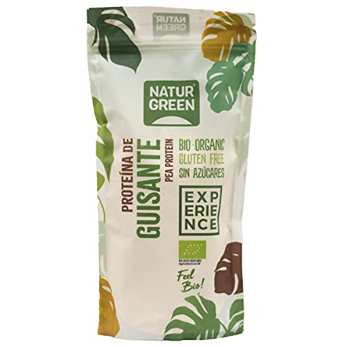 NaturGreen | Proteína de Guisante BIO 100% Vegano | Concentrado de proteína ecológica | Superalimento | Texturizado | Contiene 250 g