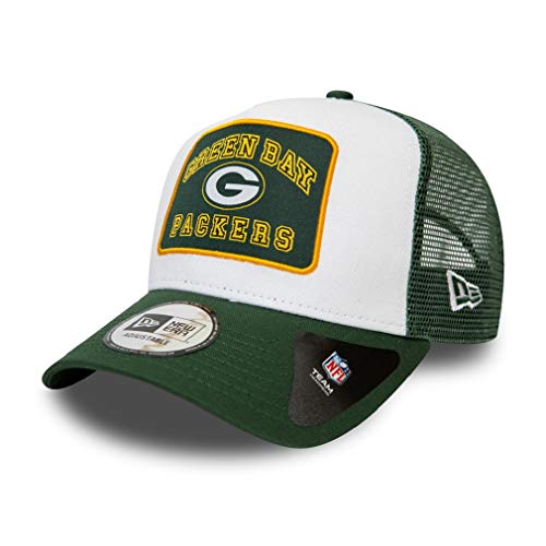 New Era Green Bay Packers NFL Cap verstellbar Trucker Kappe American Football Weiss - One-Size