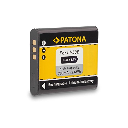 PATONA 2X Bateria Li-50B Compatible con Olympus SH-21 SP-800 SZ-20 XZ-1