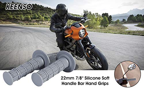 Puños antideslizantes para manillar de motocicleta de 22 mm, de silicona suave para Pit Dirt Bike